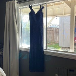 Formal Navy Lace Dress